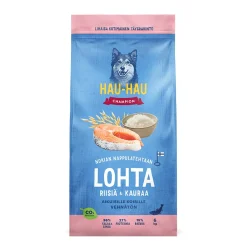 Hau Hau Champion Koiran Kuivaruoka|Kotimainen Koiranruoka*Hau-Hau Champion Lohi, riisi ja kaura 6 kg