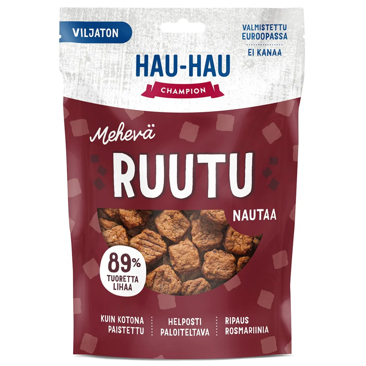 Hau Hau Champion Pikkuherkut Ja Treeninamit*Hau-Hau Champion Mehevä Ruutu Nautaa 140g
