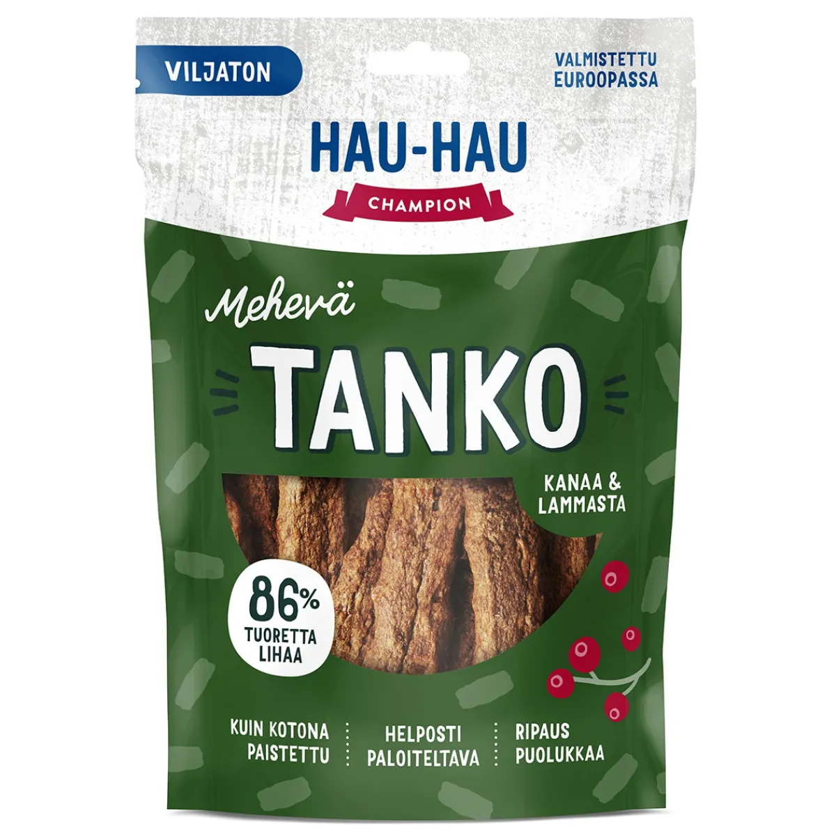 Hau Hau Champion Pikkuherkut Ja Treeninamit*Hau-Hau Champion Mehevä Tanko Kanaa ja Lammasta