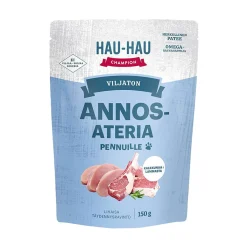 Hau Hau Champion Koiran Märkäruoka Ja Makkarat*Hau-Hau Champion Viljaton ateria pennuille kalkkuna-lammas 150 g