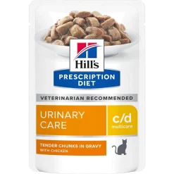 Hill's Prescription Diet Kissan Virtsatievaivat|Kissan Erikoisruoka*Hill's Feline c/d Chicken wet 12 x 85 g