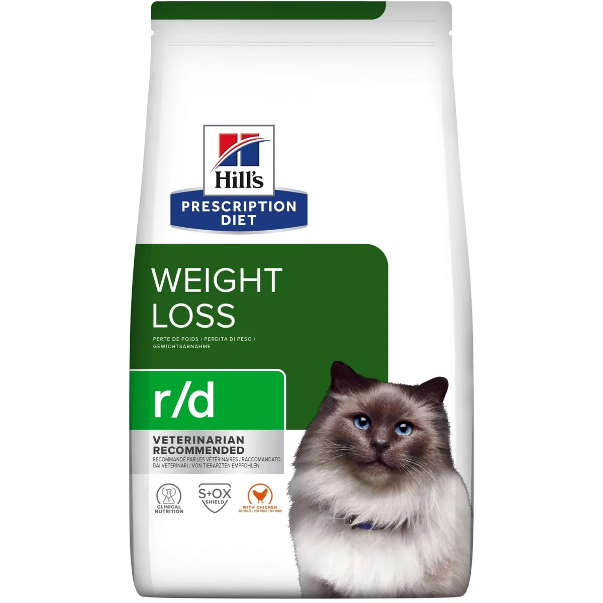 Hill's Prescription Diet Kissan Ylipaino|Kissan Erikoisruoka*Hill's Feline r/d Chicken 1,5 kg