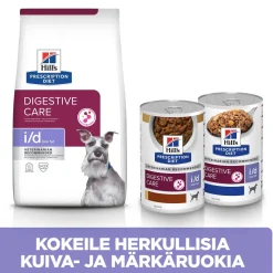 Hill's Prescription Diet Koiran Eläinlääkäriruoka|Koiran Suolistosairaudet*i/d Digestive Care Low Fat
