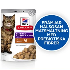 Hill's Kissan Märkäruoka|Kissan Erikoisruoat*Science Plan Cat Adult Sensitive Stomach & Skin Turkey 12x85g