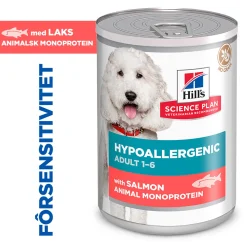 Hill's Koiranruoat Erityistapeisiin|Koiran Märkäruoka Ja Makkarat*Science Plan Dog Hypoallergenic Salmon 363 g