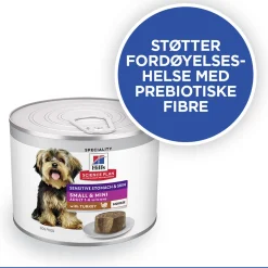 Hill's Koiranruoat Erityistapeisiin|Koiran Märkäruoka Ja Makkarat*Science Plan Dog Sensitive Stomach & Skin Mousse Small & Mini Turkey 200g