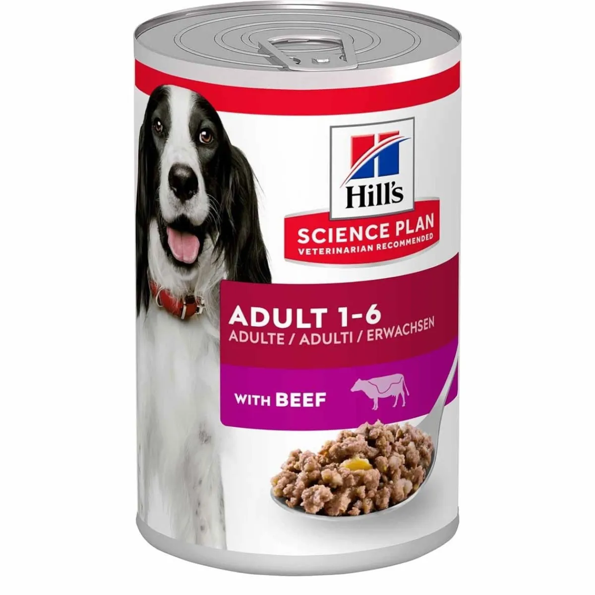 Hill's Koiran Märkäruoka Ja Makkarat*SP Adult Beef säilyke 370g