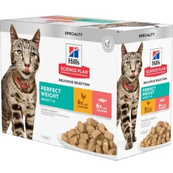 Hill's Kissan Märkäruoka|Vähärasvainen Kissanruoka*SP Feline Perfect Weight 12 x 85 g