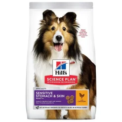 Hill's Tarjoukset Koirille|Koiranruoat Erityistapeisiin*SP Sensitive Stomach & Skin Medium Chicken