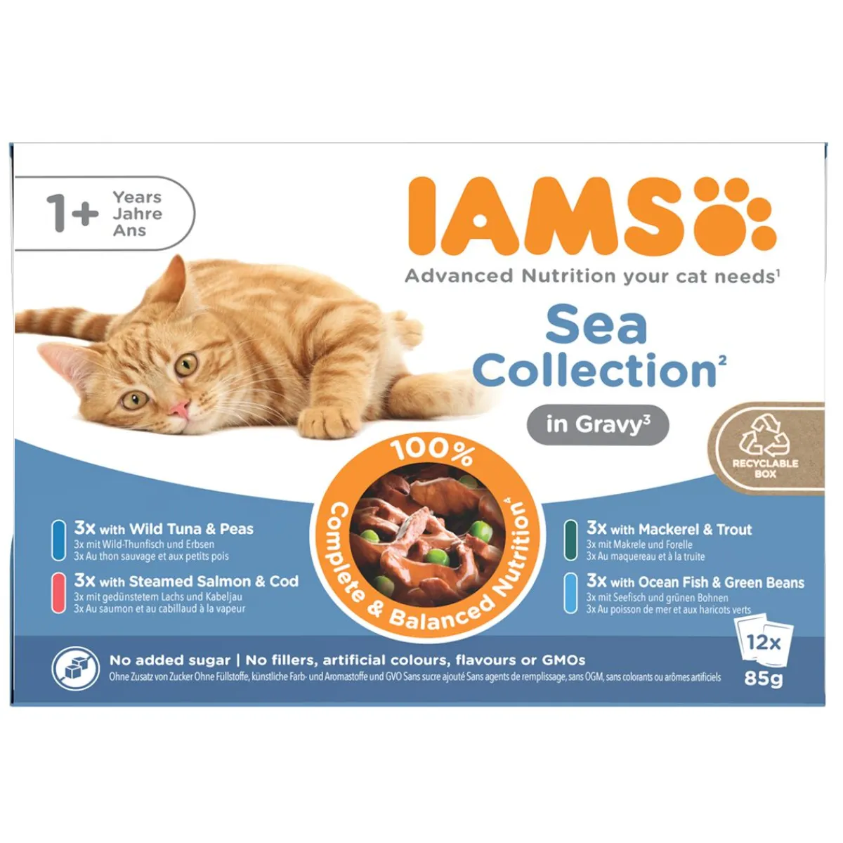 Iams Kissan Märkäruoka*Advanced Nutrition Gravy Kalalajitelma 12 x 85 g