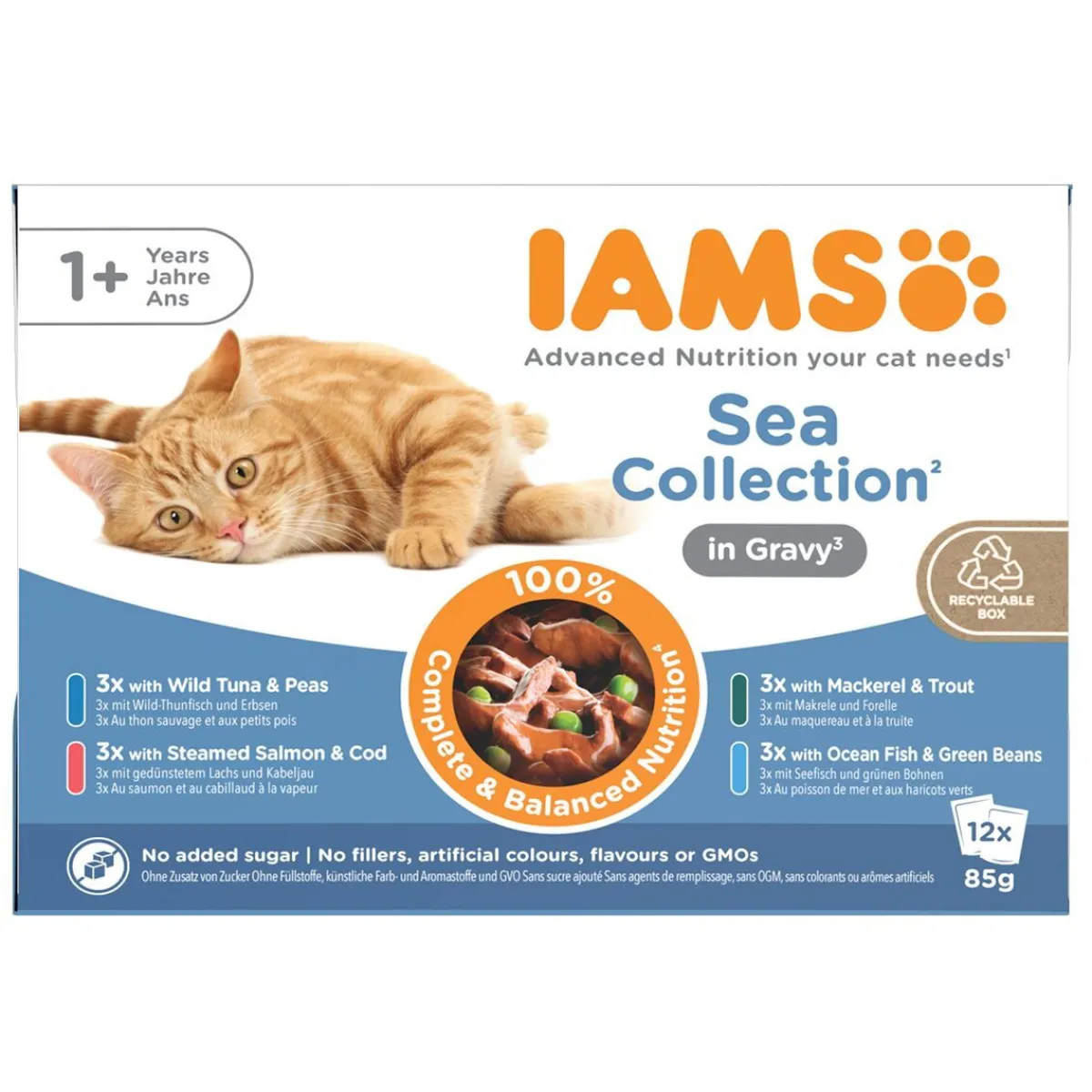 Iams Kissan Märkäruoka*Advanced Nutrition Gravy Kalalajitelma 12 x 85 g