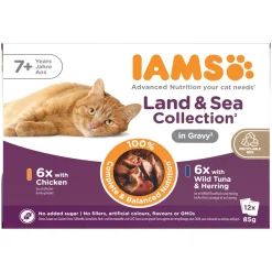 Iams Seniorikissan Ruoka|Kissan Märkäruoka*Advanced Nutrition Senior Gravy Multipack 12 x 85 g