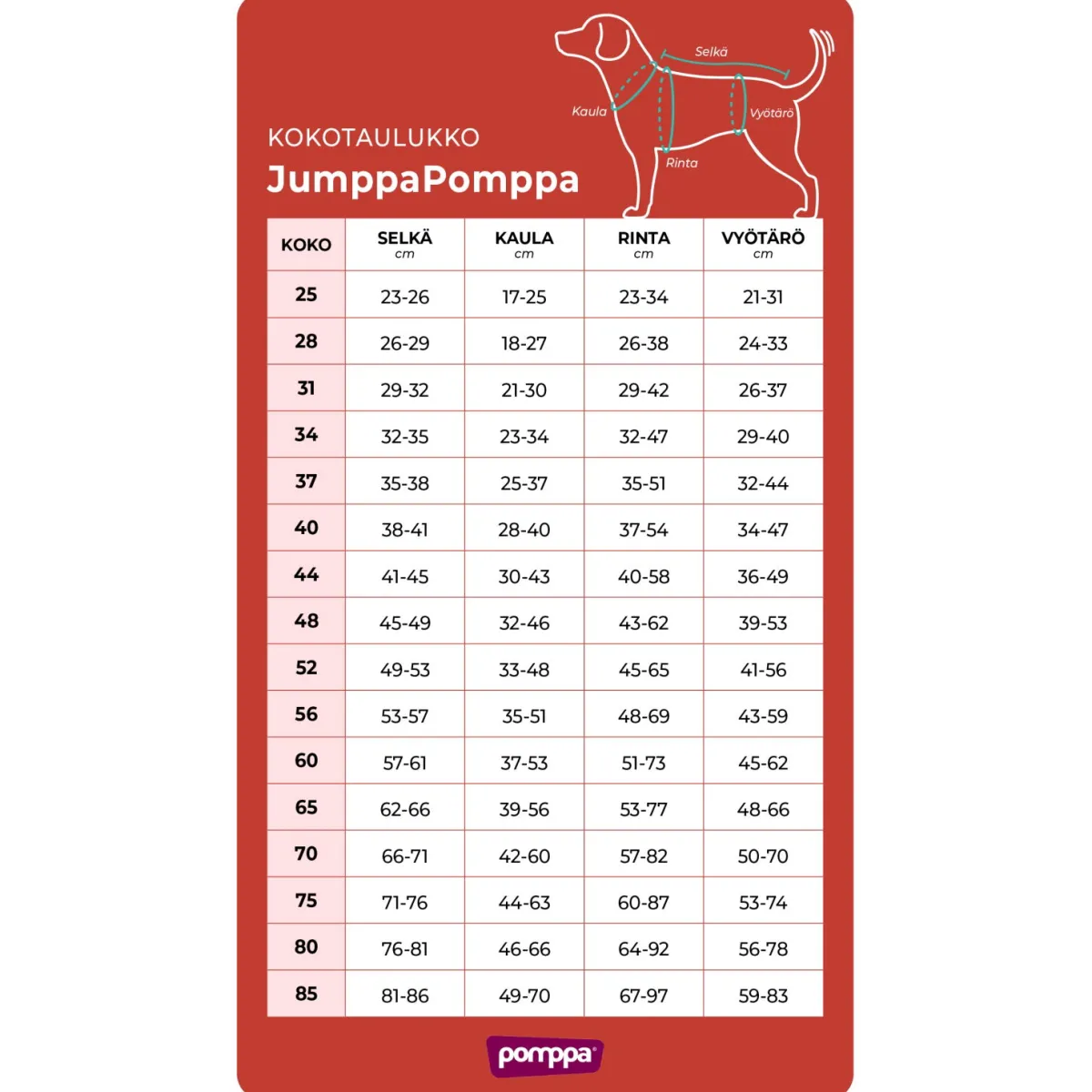 Pomppa Koiran Vaatteet|Koiran Takit*Jumppa, Trail