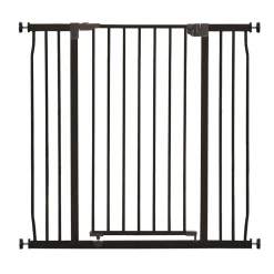 Basic Portit|Häkit*Koiraportti Sturdy säädettävä, leveä & korkea musta 93 x 99-105,5 cm