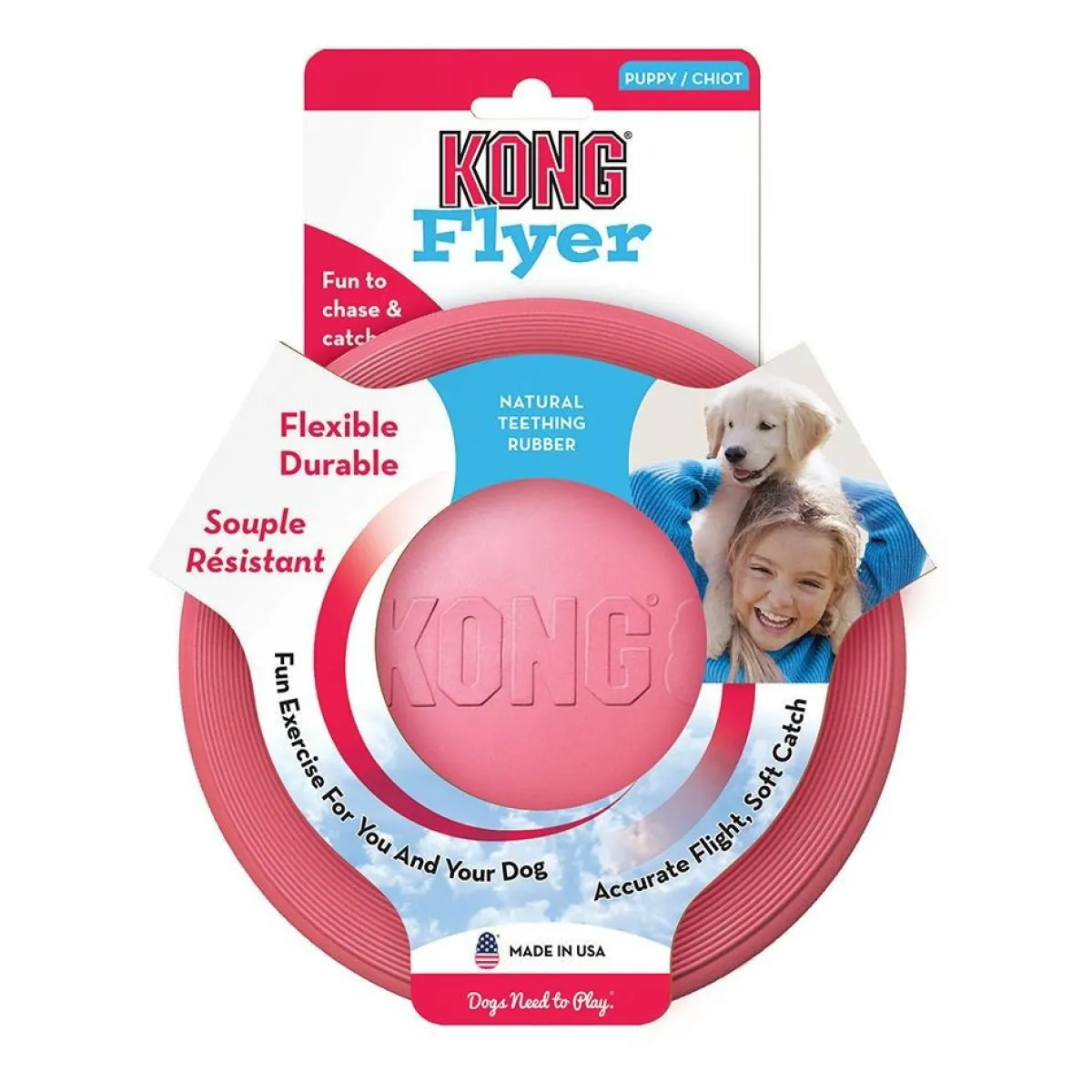Kong Koiranpennun Lelut|Koiran Pallot Ja Heittolelut*Puppy Flyer, 18 cm