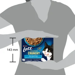 Latz Kissan Märkäruoka|Tarjoukset Kissoille*Sensations Crunchy Fish 10 x 85 g