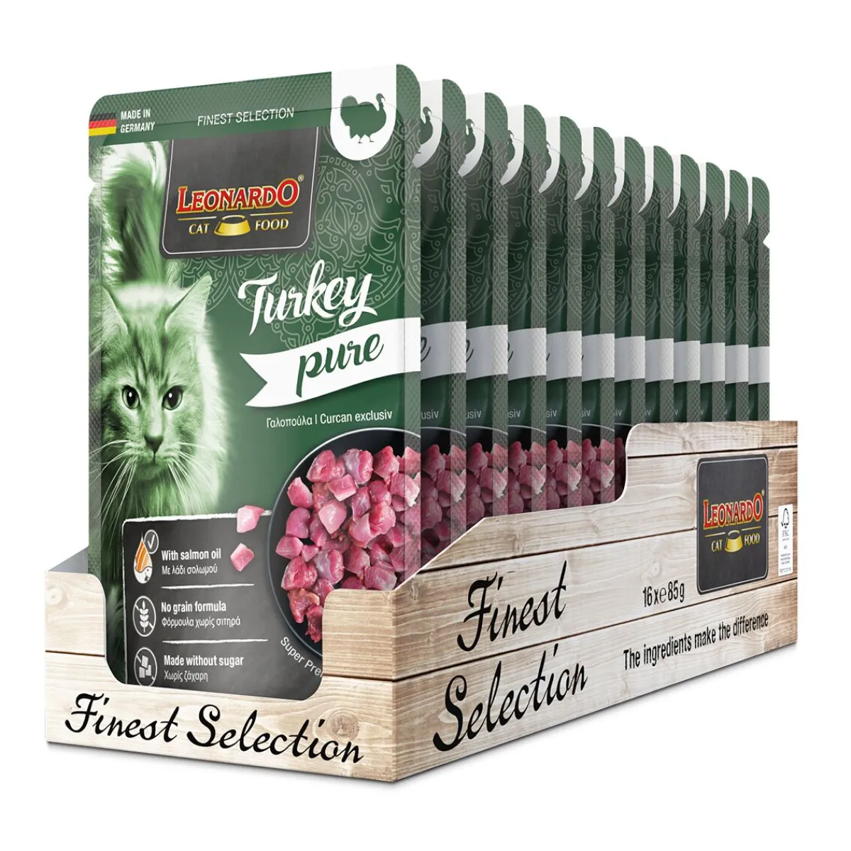 Leonardo Kissan Märkäruoka|Tarjoukset Kissoille*Pure Turkey 85 g