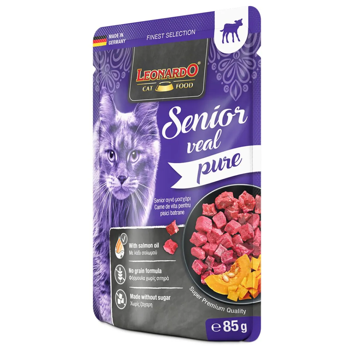 Leonardo Seniorikissan Ruoka|Tarjoukset Kissoille*Senior Veal 85 g