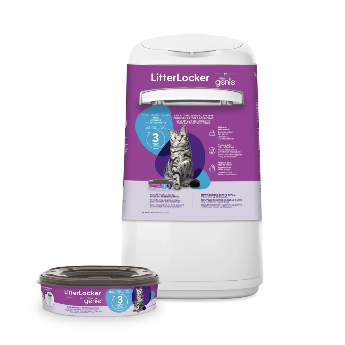 Litter Locker Kissanvessan Siivoaminen*LitterLocker Genie Roska-astia