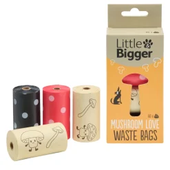 Little&Bigger Koirankakan Kerääminen|Uutuudet Koirille*Mushroom Love -koiran kakkapussit 60 kpl