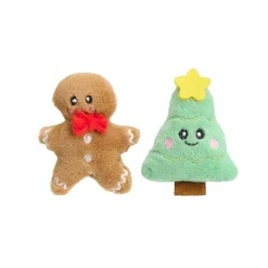 Little&Bigger Kissanminttulelut|Kissan Joululelut*Seasons Classics piparkakku-ukko & kuusi 2-pack