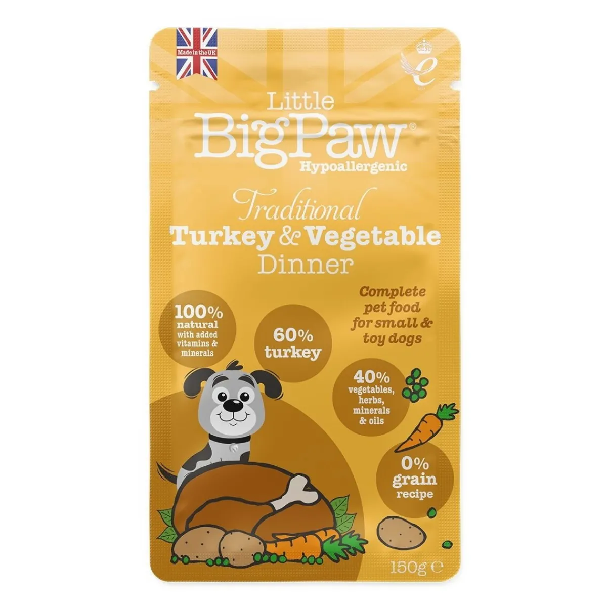 Little BigPaw Koiran Märkäruoka Ja Makkarat*Turkey & Vegetables Dinner