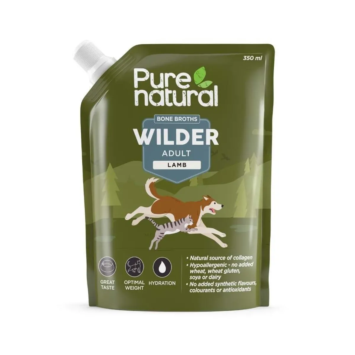 Purenatural Ruokinnan Monipuolistaminen|Ruokalisukkeet*Luuliemi Wilder lammas 350 ml
