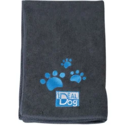 Ideal Dog Koiran Kylpytakit Ja Pyyhkeet|Koiran Kylpytakit*Mikrokuitupyyhe 2 kpl, harmaa
