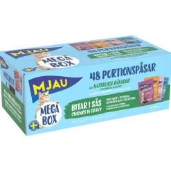 Mjau Kissan Märkäruoka*Megapack lihaa ja kalaa kastikkeessa 48 x 85 g