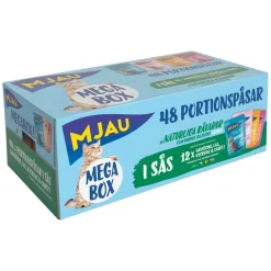 Mjau Kissan Märkäruoka*Megapack lihaa ja kalaa kastikkeessa 48 x 85 g