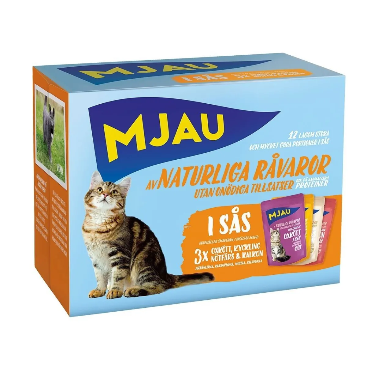 Mjau Kissan Märkäruoka*Multipack lihaa kastikkeessa 12 x 85 g