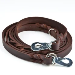 Feel Koiran Hihnat Ja Flexit*Monitoimitalutin Leather Braid, ruskea