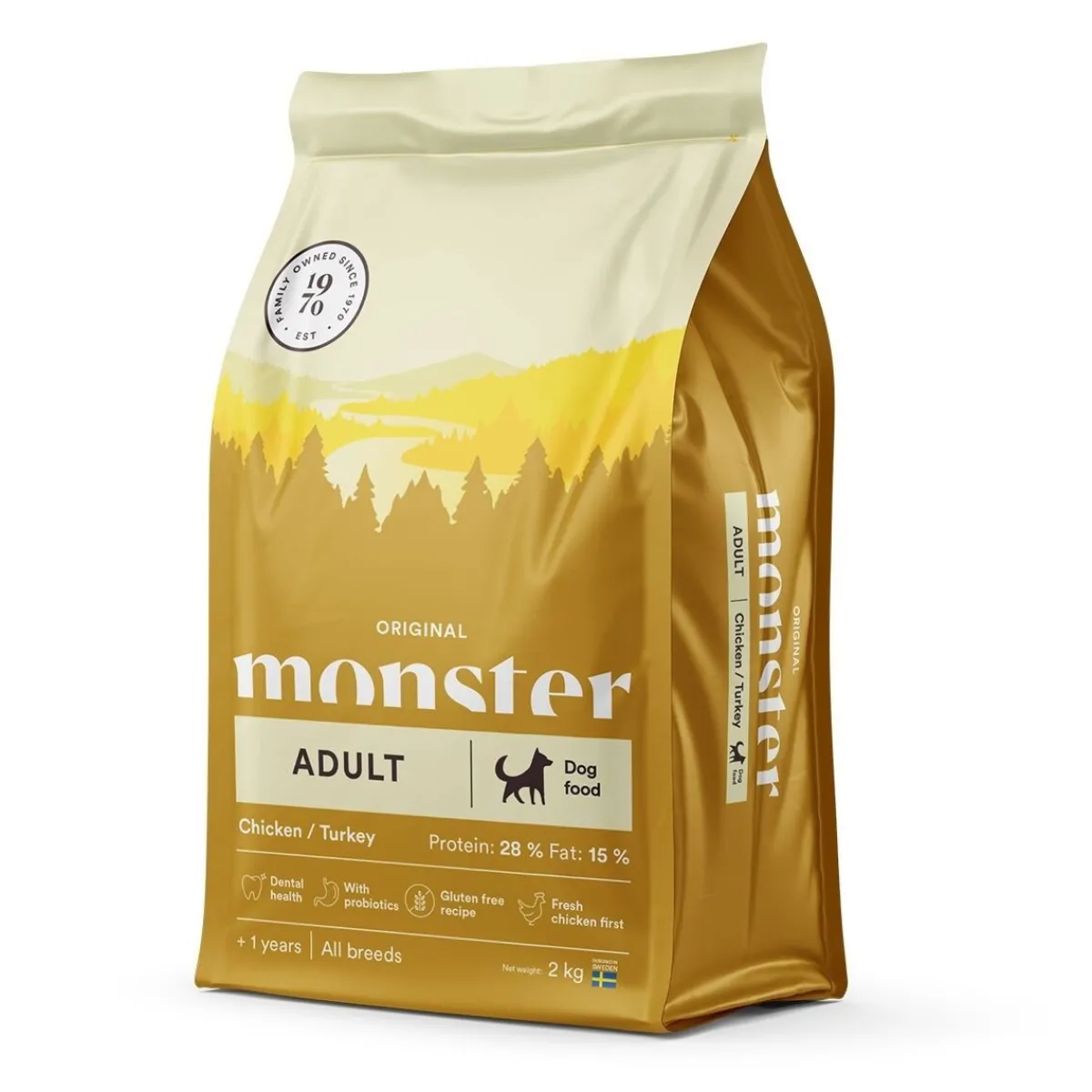 Monster Pet Food Koiran Kuivaruoka*Monster Adult Kana & Kalkkuna