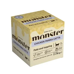 Monster Pet Food Kissan Märkäruoka|Viljaton Kissanruoka*Monster Cat Adult Panna Catta Chicken 2 x 80 g