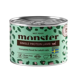 Monster Pet Food Koiranruoat Erityistapeisiin|Kissan Märkäruoka*Monster Cat Adult Single Protein Lamb 200 g