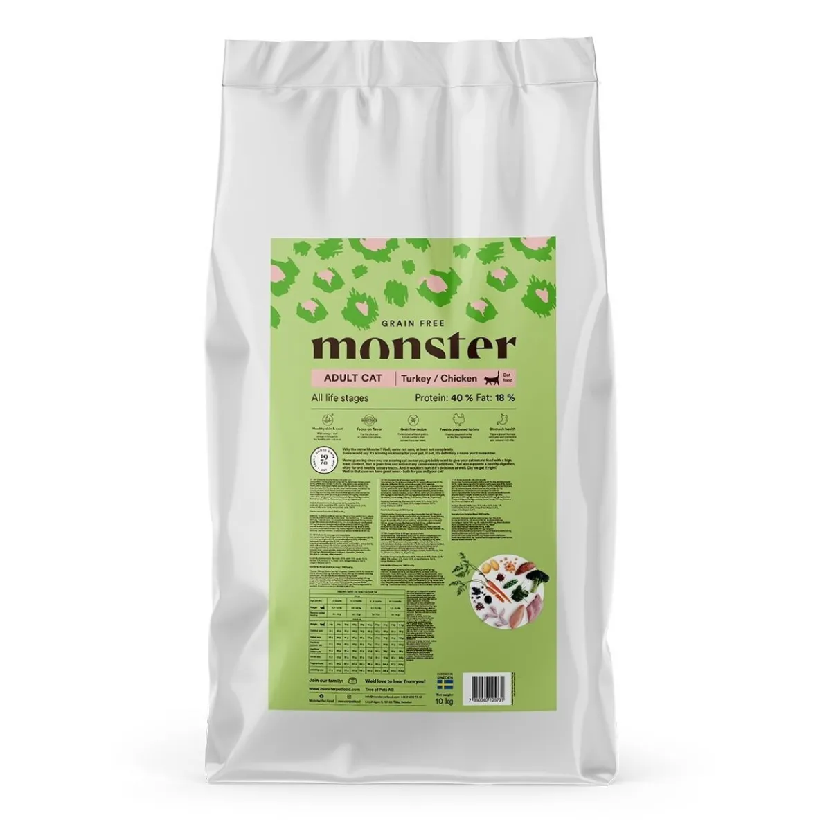 Monster Pet Food Viljaton Kissanruoka|Kissan Kuivaruoka*Monster Cat Grain Free Kalkkuna & Kana