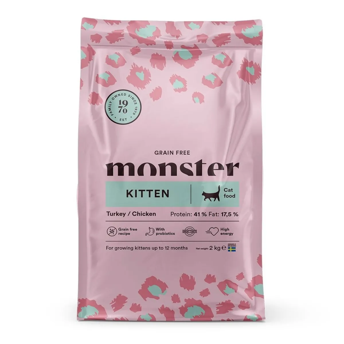 Monster Pet Food Viljaton Kissanruoka|Kissanpennun Ruoka*Monster Cat Grain Free Kitten Kalkkuna & Kana