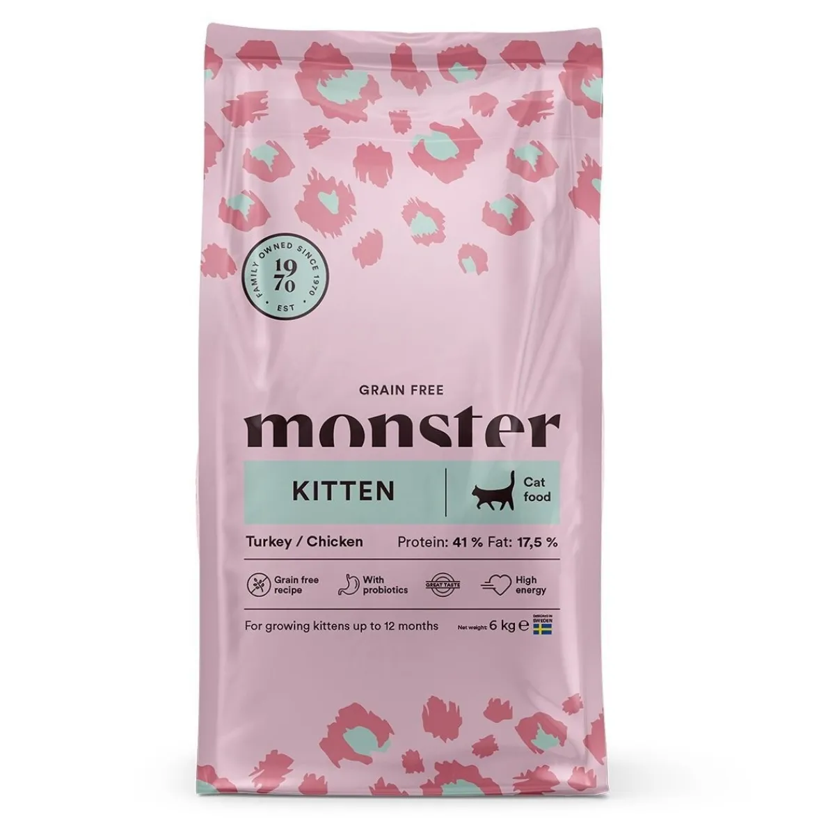 Monster Pet Food Viljaton Kissanruoka|Kissanpennun Ruoka*Monster Cat Grain Free Kitten Kalkkuna & Kana