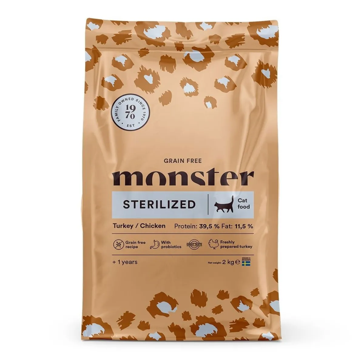 Monster Pet Food Viljaton Kissanruoka|Kissan Kuivaruoka*Monster Cat Grain Free Sterilized Kalkkuna & Kana