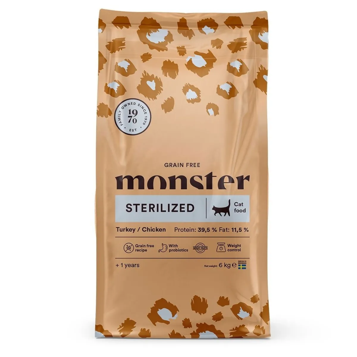 Monster Pet Food Viljaton Kissanruoka|Kissan Kuivaruoka*Monster Cat Grain Free Sterilized Kalkkuna & Kana