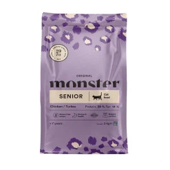 Monster Pet Food Seniorikissan Ruoka|Kissan Kuivaruoka*Monster Cat Original Senior kana-kalkkuna