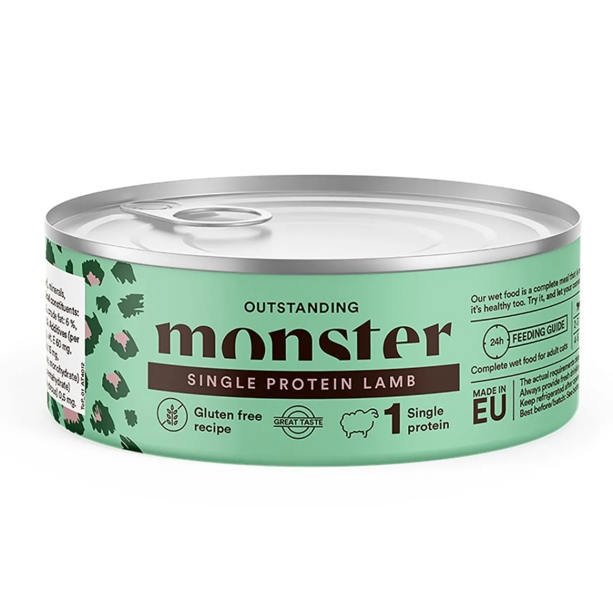 Monster Pet Food Koiranruoat Erityistapeisiin|Kissan Märkäruoka*Monster Cat Single Protein Lammas 100 g