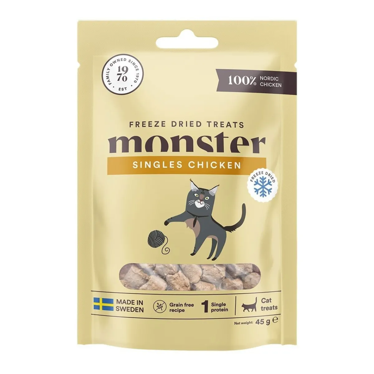 Monster Pet Food Pehmeät Kissanherkut|Pehmeät Kissanherkut*Monster Cat Treats Freeze dried, kana