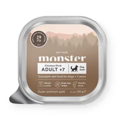 Monster Pet Food Viljaton Koiranruoka|Senioriruoka Koiralle*Monster Dog Adult +7 Chicken/Pork Patee 150 g