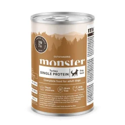 Monster Pet Food Koiranruoat Erityistapeisiin|Koiran Märkäruoka Ja Makkarat*Monster Dog Adult Single Kalkkuna 400g