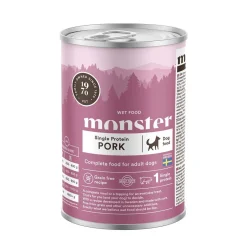 Monster Pet Food Koiranruoat Erityistapeisiin|Viljaton Koiranruoka*Monster Dog Adult Single Protein Pork 400 g
