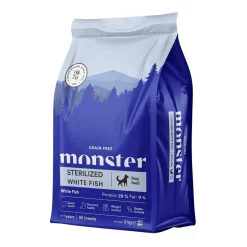Monster Pet Food Koiranruoat Erityistapeisiin|Koiran Kuivaruoka*Monster Dog Original Grain Free Sterilised White Fish