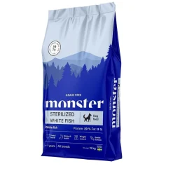 Monster Pet Food Koiranruoat Erityistapeisiin|Koiran Kuivaruoka*Monster Dog Original Grain Free Sterilised White Fish