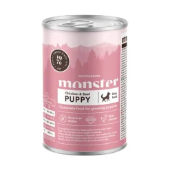 Monster Pet Food Penturuoka|Penturuoka*Monster Dog Puppy Kana ja Naudanliha 400g