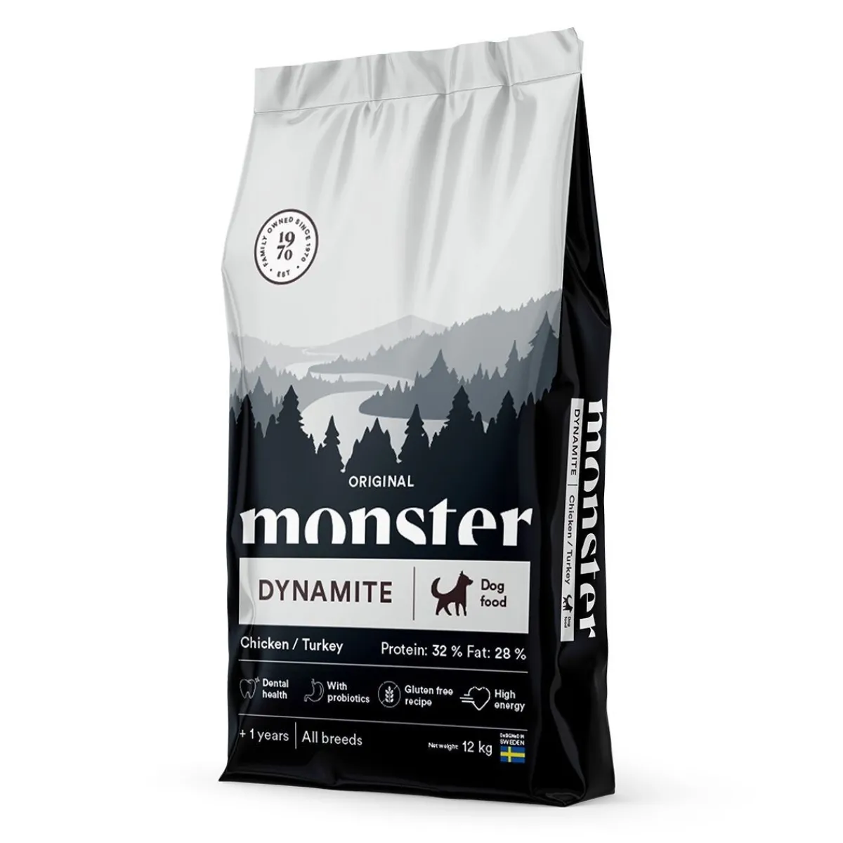 Monster Pet Food Koiranruoat Erityistapeisiin|Koiran Kuivaruoka*Monster Dynamite Kana & Kalkkuna
